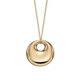 Bold Organic Open Circle Pendant in 9ct Gold