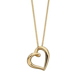 Yellow Gold Organic Heart Pendant