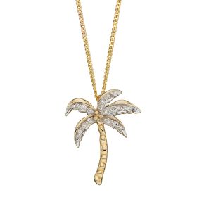 Palm Tree Pendant in 9ct Gold