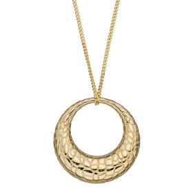 Snake Skin Texture Pendant in 9ct Gold