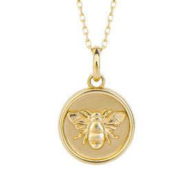 Bee Medallion Pendant in 9ct Gold