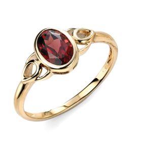 Celtic Style Ring with Garnet-52