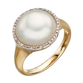 Mabe Pearl and Diamond Ring-52