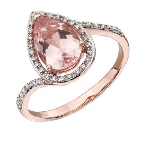 Morganite Tear Drop Shape Ring-54