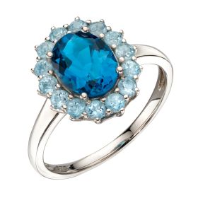 Statement Blue Topaz Ring-52