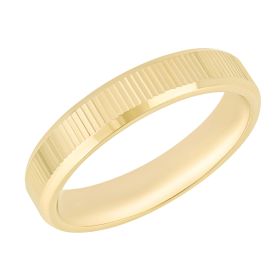 Ridged Textured Ring in 9ct Yellow Gold