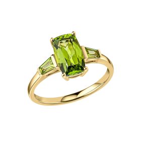 Trilogy Peridot Ring in 9ct Gold