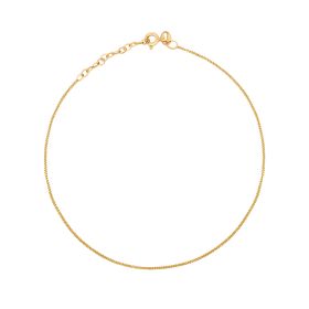 Curb Chain Anklet with Yellow Gold Plating