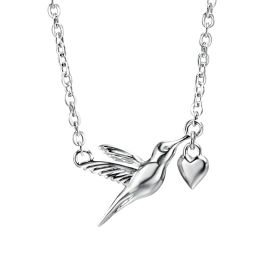 Hummingbird Heart Necklace