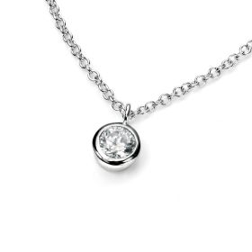 Solitaire Necklace with Cubic Zirconia