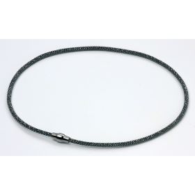 Ruthenium Magnet Clasp Necklace