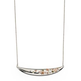 Silver Multi Coloured Cubic Zirconia Necklace