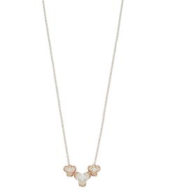 Rose Gold and Pearl Flower Necklace