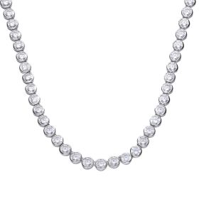 Diamonfire Bezel Set Zirconia Tennis Necklace