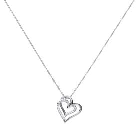 Diamonfire Overlaid Hearts Necklace