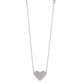 Fiorelli Heart with Cubic Zirconia Pave Necklace