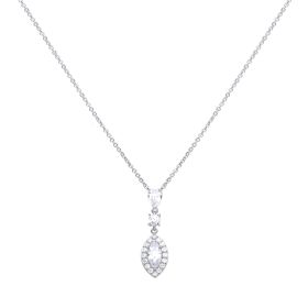 Diamonfire Marquise and Pave Zirconia Necklace 