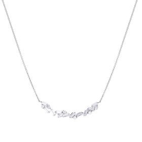 Diamonfire Baguette Zirconia Scatter Necklace