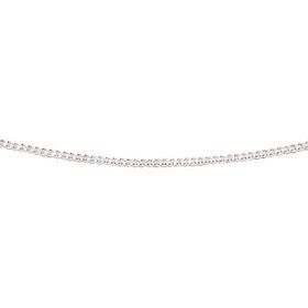 Silver Curb Chain with Extender 41cm-46cm