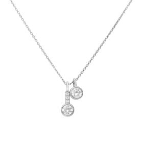 Diamonfire Double Zirconia Pendant Necklace