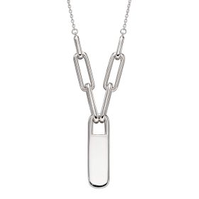 Fiorelli Link Necklace with Engravable Bar