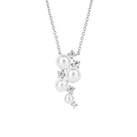 Diamonfire Shell Pearl Bubble Necklace