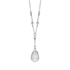 Fiorelli Sliced White Quartz Lariat Necklace