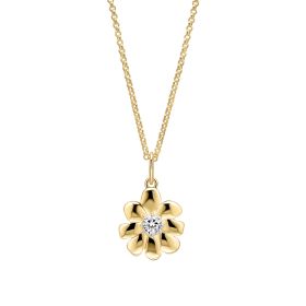 Laura Ashley Gold Plated Cosmos Flower Necklace