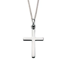 Cross Plain Silver Pendant