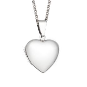 Large Silver Heart Locket