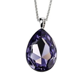 Large Teardrop Pendant with Tanzanite Crystal