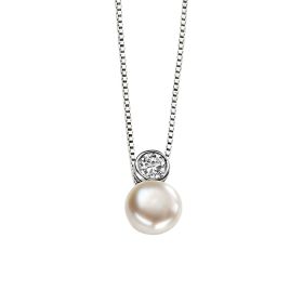 Fresh Water Pearl and Cubic Zirconia Pendant