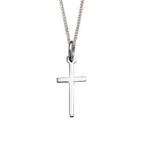 Cross Plain Silver Pendant