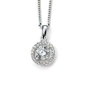 Pave Set Cluster Pendant with Cubic Zirconia