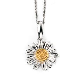 Yellow Gold Plated Detail Daisy Pendant