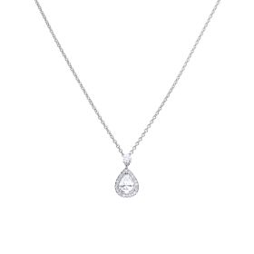 Diamonfire Teardrop Shaped Zirconia Drop Pendant