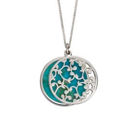 Two Piece Ornate Pendant with Turquoise