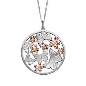 Butterflies and Flowers Pendant