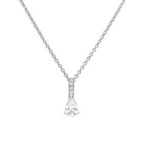 Diamonfire Teardrop Shaped Pendant and Pave Bale