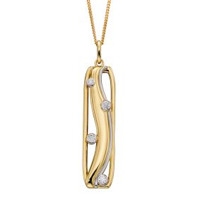 Fiorelli Soft Rectangular Pendant with Cubic Zirconia