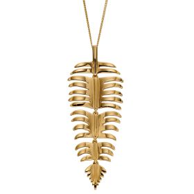 Yellow Gold Plated Palm Leaf Pendant