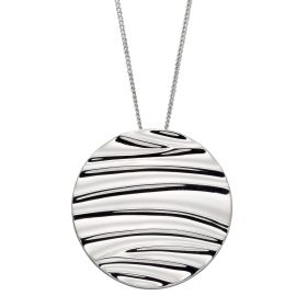 Ripple Texture Disc Pendant