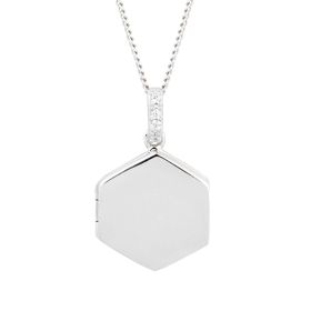 Fiorelli Hexagonal Locket with Cubic Zirconia