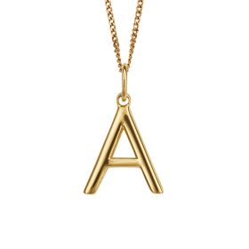 Gold Plated Initial Pendant A