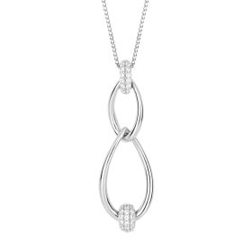 Fiorelli Doughnut Twist Pendant with Cubic Zirconia