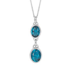 Fiorelli Aqua Crystal Drop Pendant