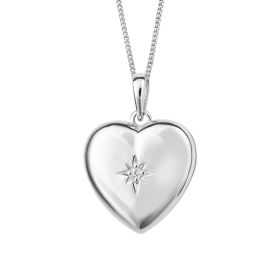 Starburst Heart Locket Pendant