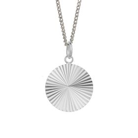 Diamond Cut Disc Pendant