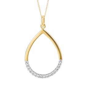 Fiorelli Open Teardrop Pendant with Cubic Zirconia