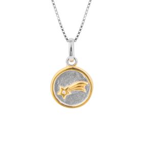 Shooting Star Round Pendant with Diamond